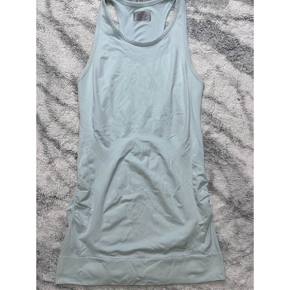 Athleta Blue Athletic‎ Runched Racer Back Tank Top Size Small